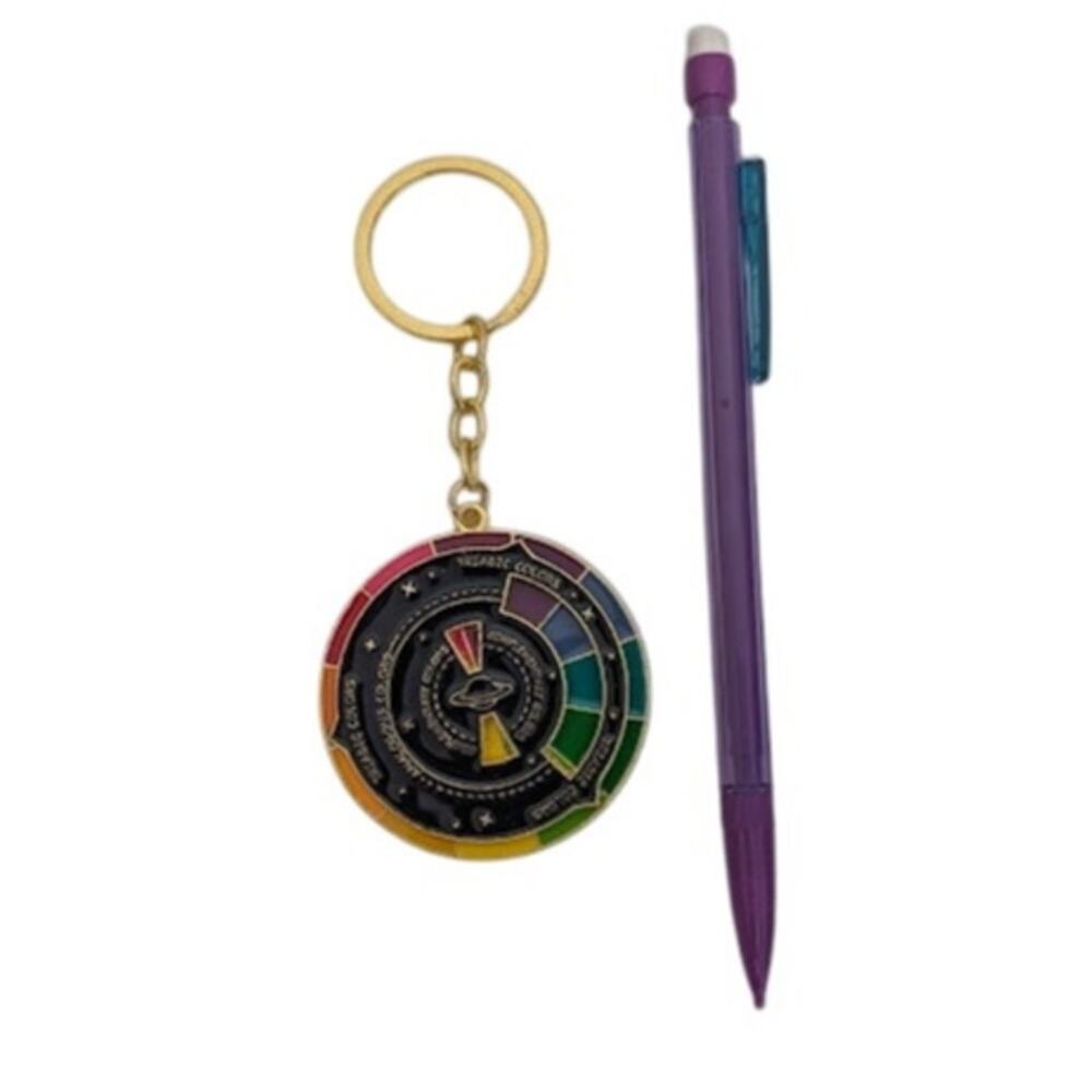 Triadic and Complimentary Colors Spinning Keychain Colorwheel